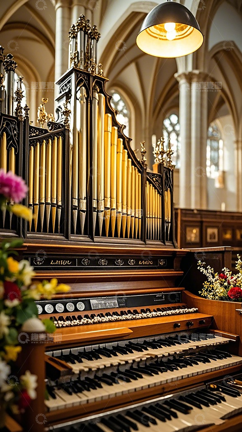 高清大图下载【趣麦麦图】教堂风琴美景摄影