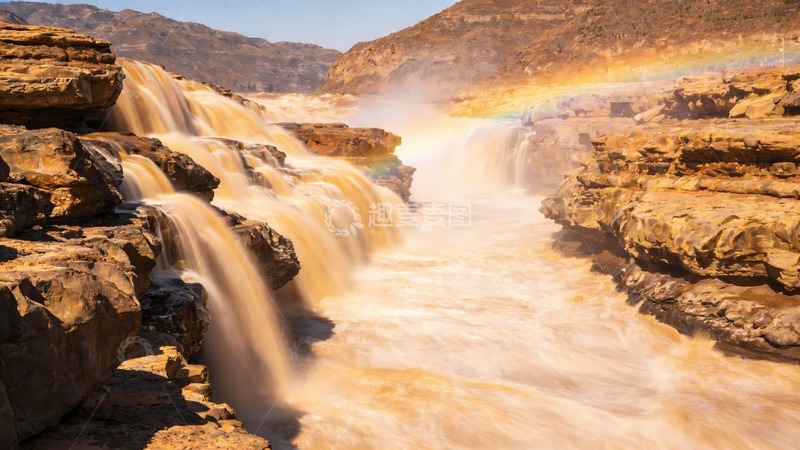高清大图下载【趣麦麦图】黄河壶口瀑布1