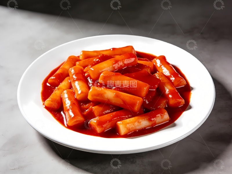 高清大图下载【趣麦麦图】美味的辣炒年糕