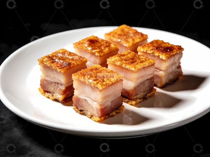 高清大图下载【趣麦麦图】美味脆皮五花肉