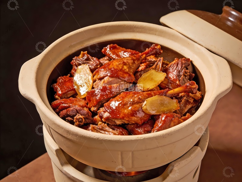 高清大图下载【趣麦麦图】一锅美味的姜母鸭