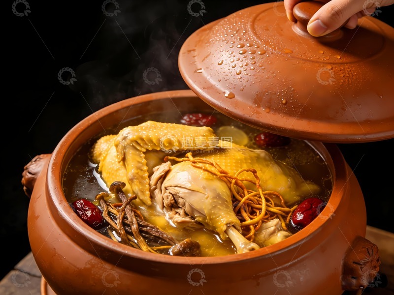 高清大图下载【趣麦麦图】汽锅鸡盗汗鸡