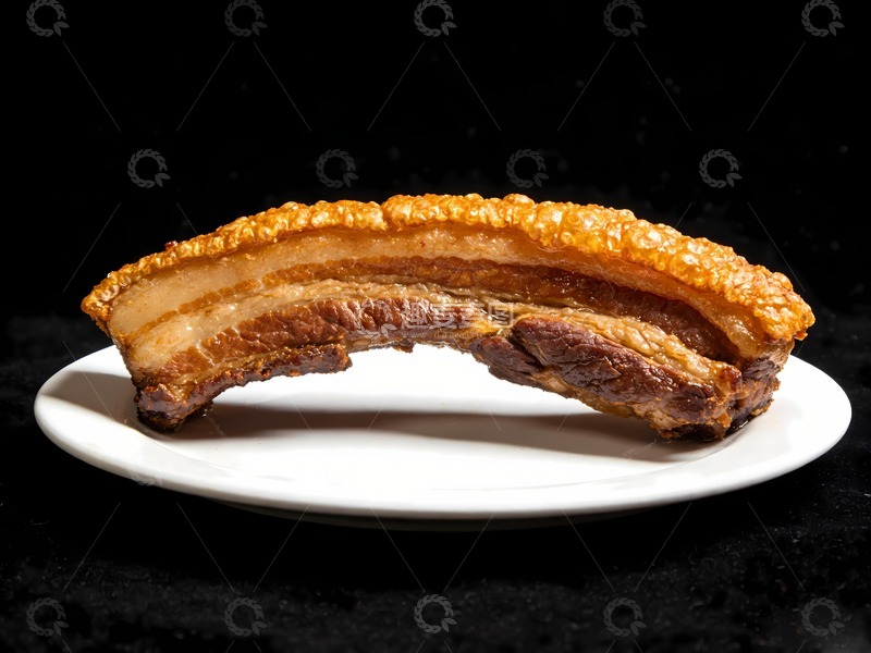 高清大图下载【趣麦麦图】色泽美味的脆皮五花肉