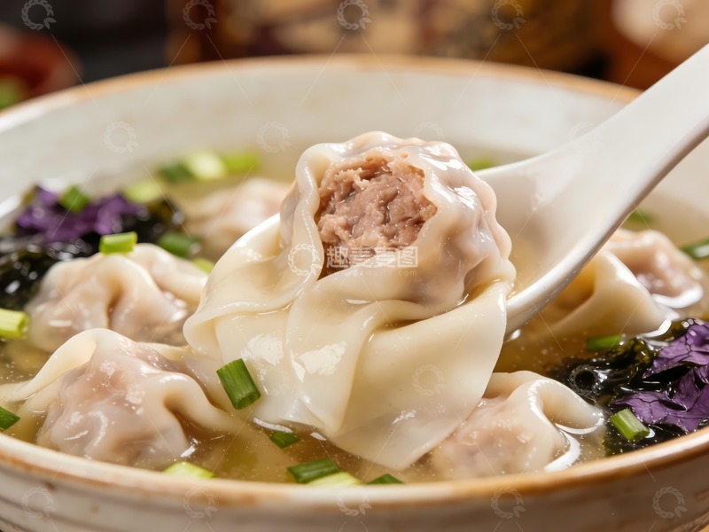 高清大图下载【趣麦麦图】一碗美味馄饨