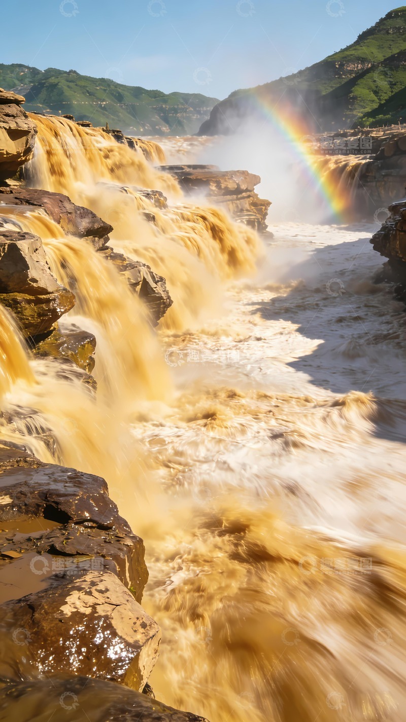 高清大图下载【趣麦麦图】陕西壶口瀑布