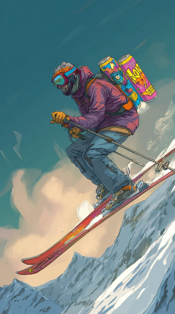 极限滑雪冒险瞬间