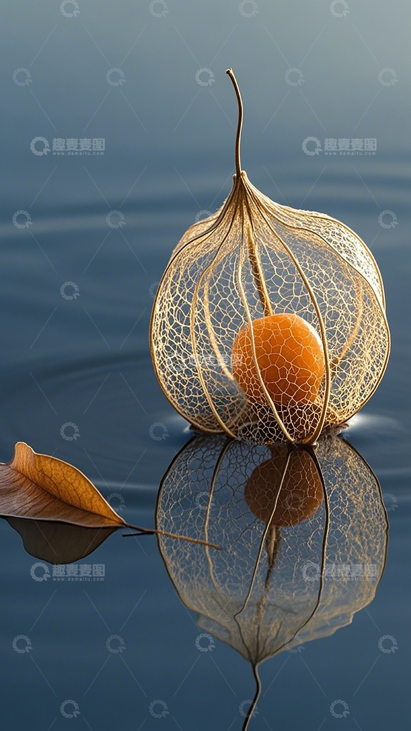 高清大图下载【趣麦麦图】静物摄影水莲果倒影