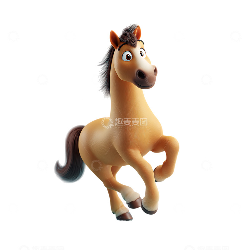 高清大图下载【趣麦麦图】童趣动画小马奔跑