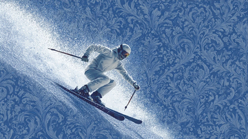 冰雪运动滑雪者动态画面