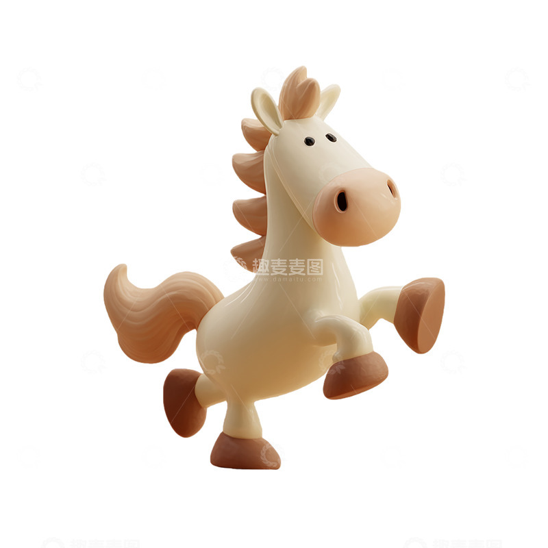 高清大图下载【趣麦麦图】可爱奔跑的小马宝贝