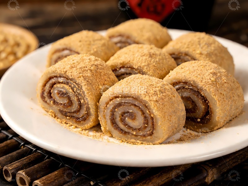 高清大图下载【趣麦麦图】驴打滚豆面糕