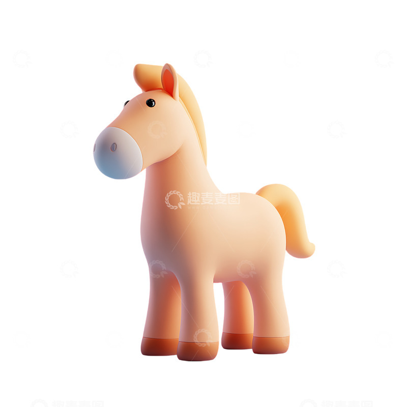 高清大图下载【趣麦麦图】可爱卡通小马萌趣十足