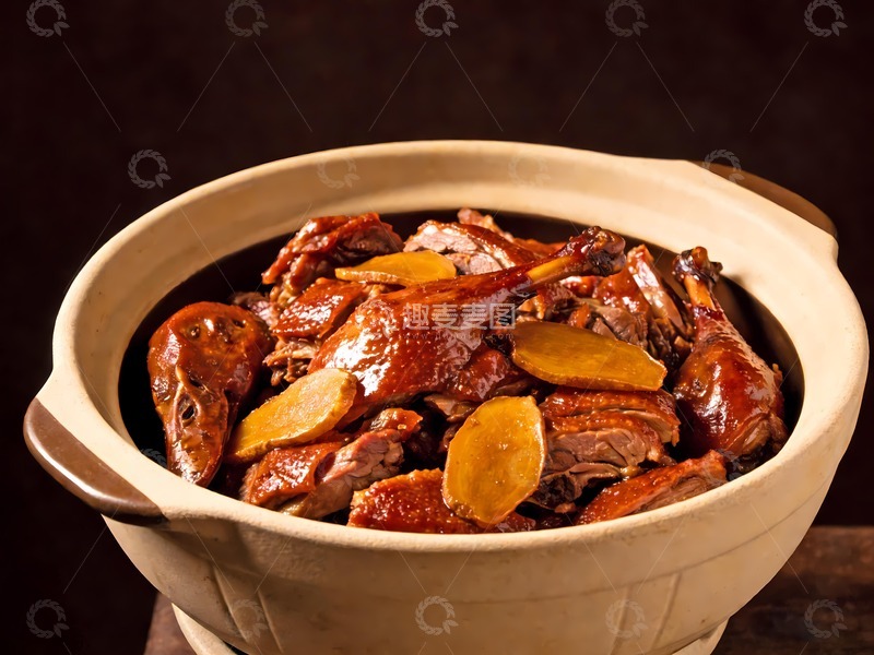 高清大图下载【趣麦麦图】一盘姜母鸭美食