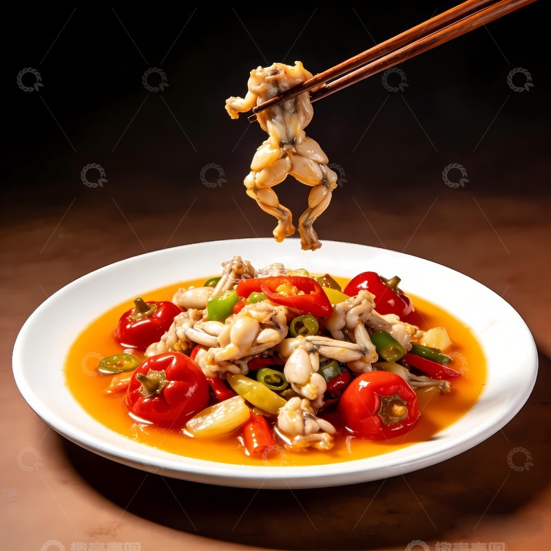 高清大图下载【趣麦麦图】泡椒牛蛙图片