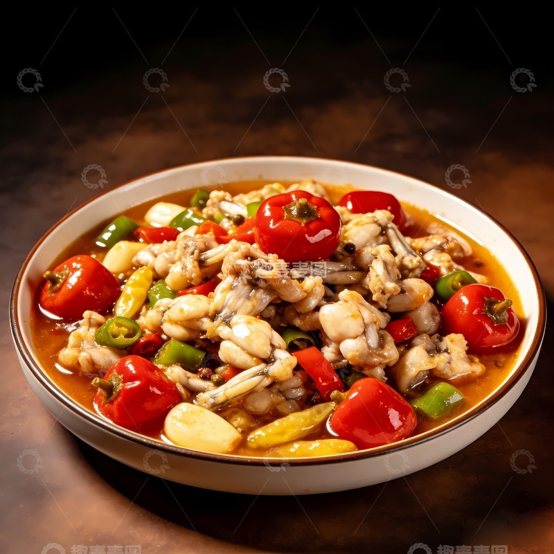 高清大图下载【趣麦麦图】泡椒田鸡泡椒牛蛙