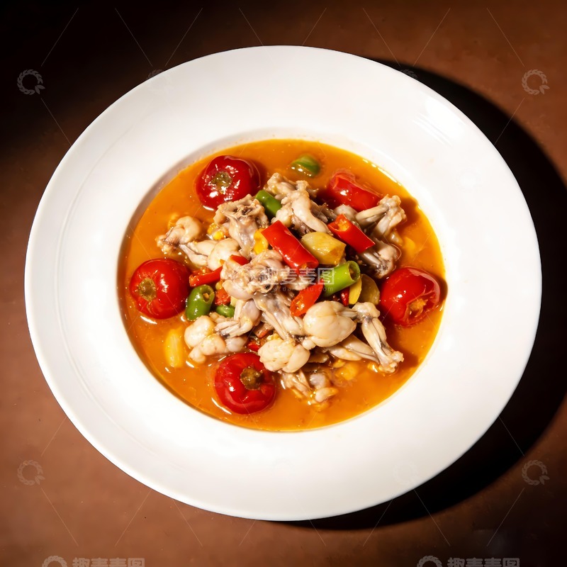 高清大图下载【趣麦麦图】美味泡椒牛蛙