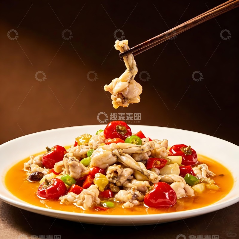 高清大图下载【趣麦麦图】泡椒牛蛙摄影