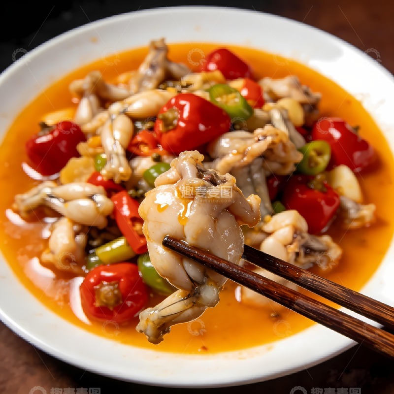 高清大图下载【趣麦麦图】一盘泡椒牛蛙