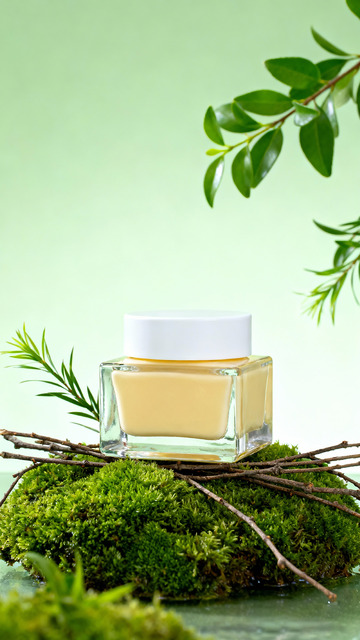 自然清新化妆品展示