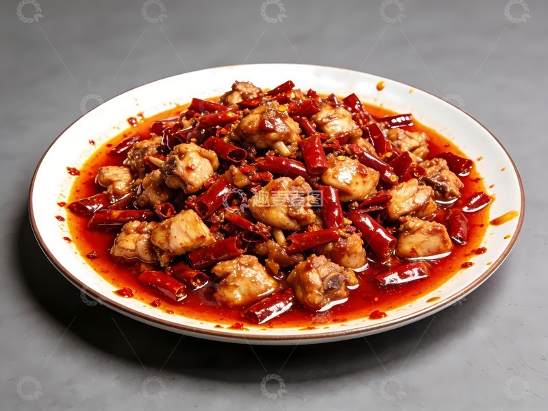 高清大图下载【趣麦麦图】一盘贵州辣子鸡