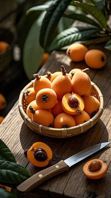 枇杷硕果竹篮盛放