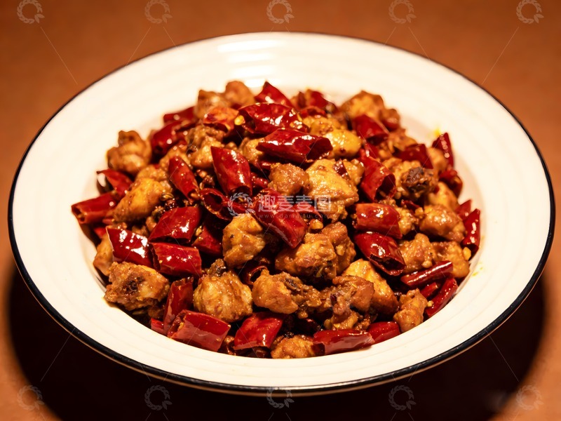 高清大图下载【趣麦麦图】四川美食辣子鸡摄影