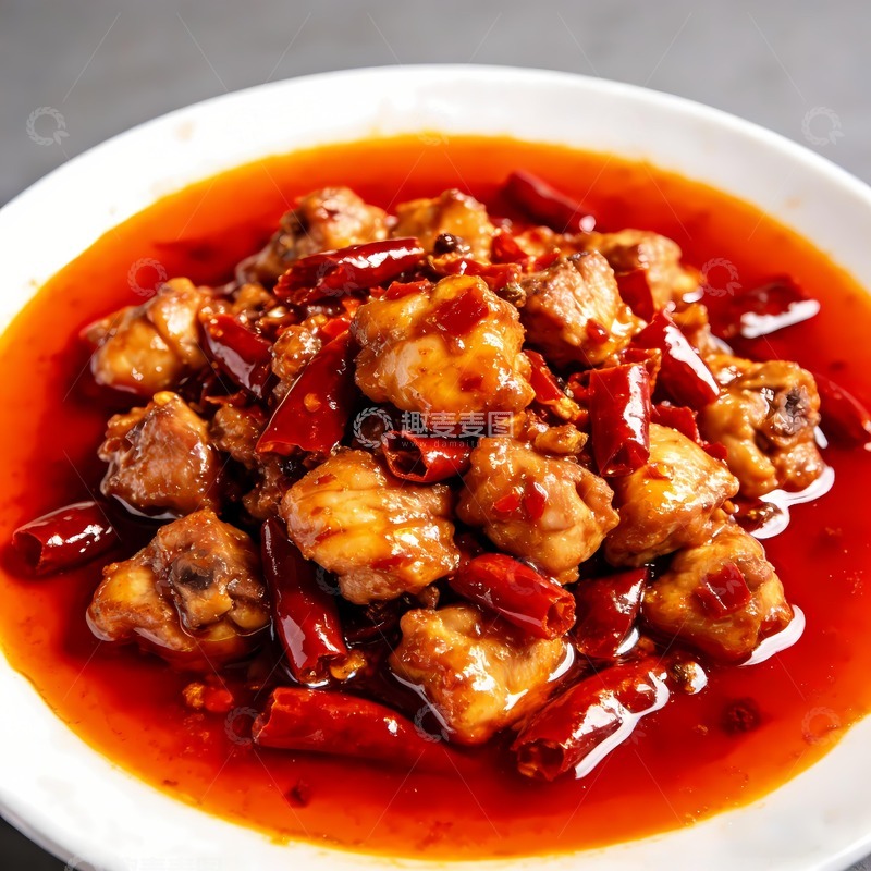 高清大图下载【趣麦麦图】贵州美食辣子鸡