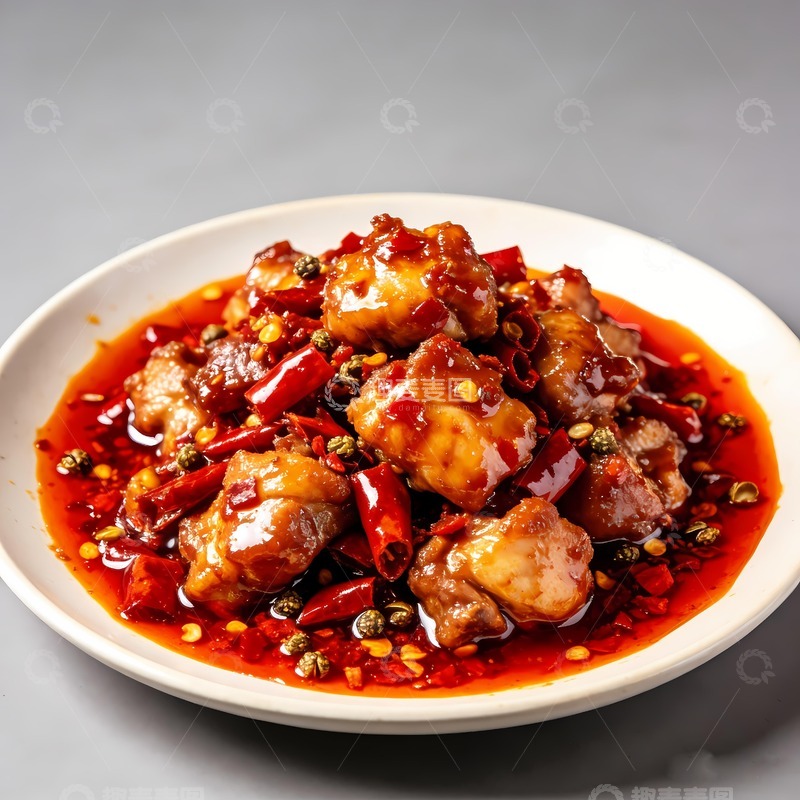 高清大图下载【趣麦麦图】贵阳特色美食辣子鸡
