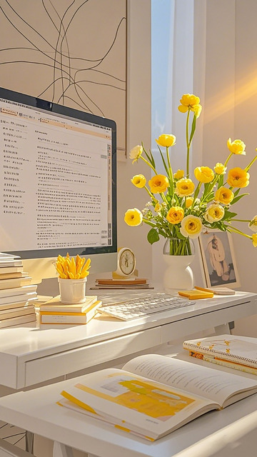 明亮书桌学习场景