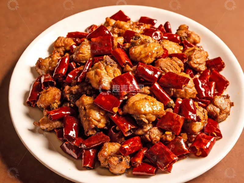 高清大图下载【趣麦麦图】下饭菜辣子鸡