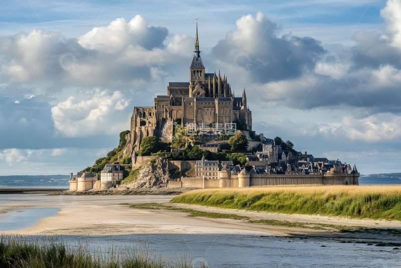 高清大图下载【趣麦麦图】大海边的城堡建筑