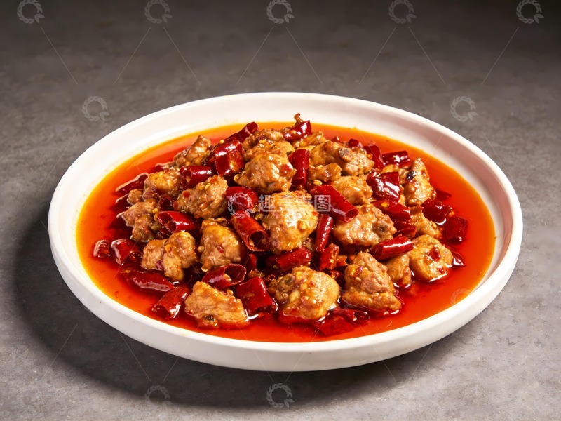 高清大图下载【趣麦麦图】美味贵州辣子鸡
