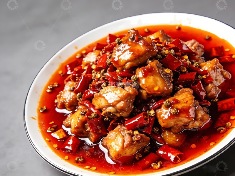 高清大图下载【趣麦麦图】贵州辣子鸡美食
