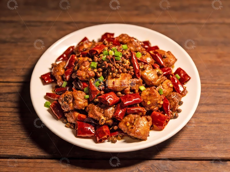 高清大图下载【趣麦麦图】川味辣子鸡美食