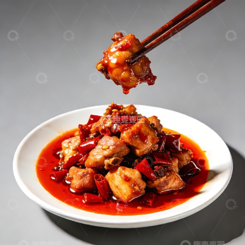 高清大图下载【趣麦麦图】贵州特色辣子鸡