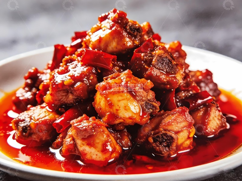 高清大图下载【趣麦麦图】色泽诱人贵阳辣子鸡