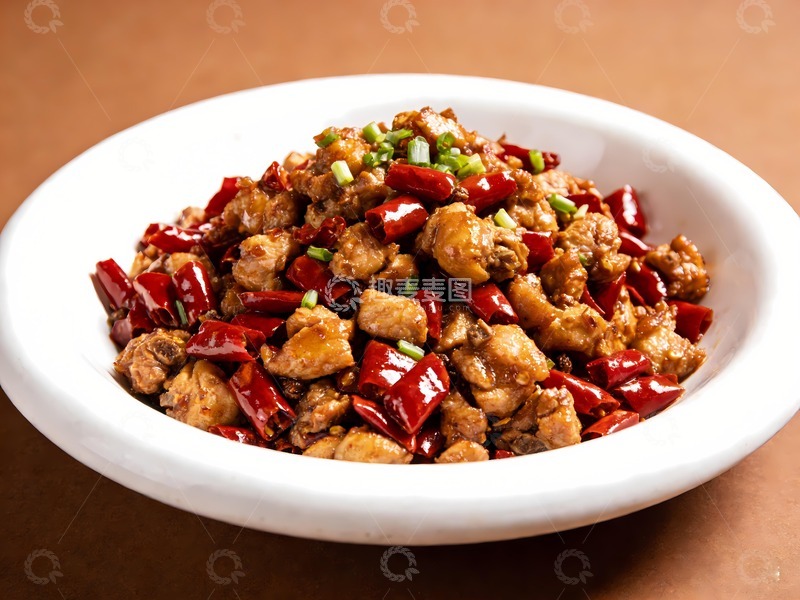 高清大图下载【趣麦麦图】四川版辣子鸡美食