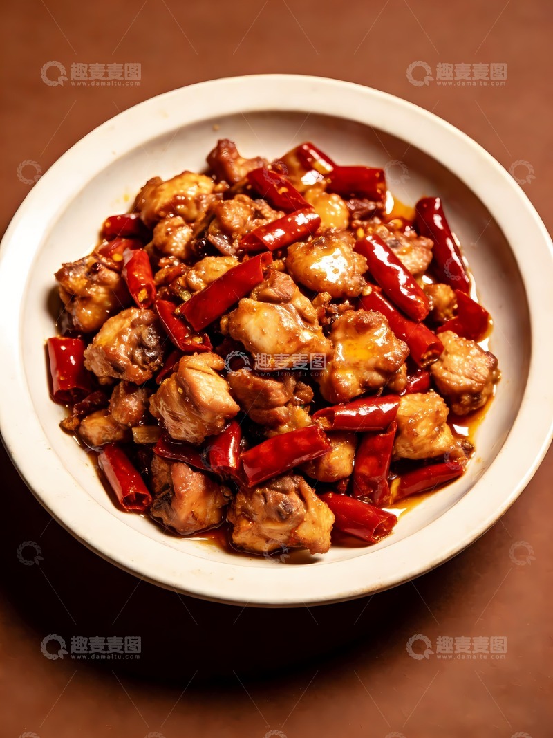 高清大图下载【趣麦麦图】四川版辣子鸡