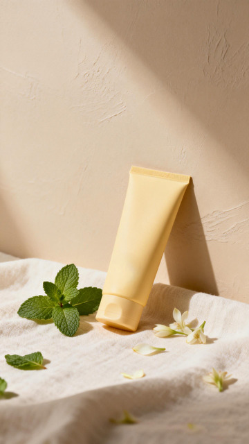 简约清新护肤品展示