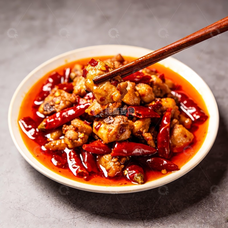 高清大图下载【趣麦麦图】一盘贵阳辣子鸡