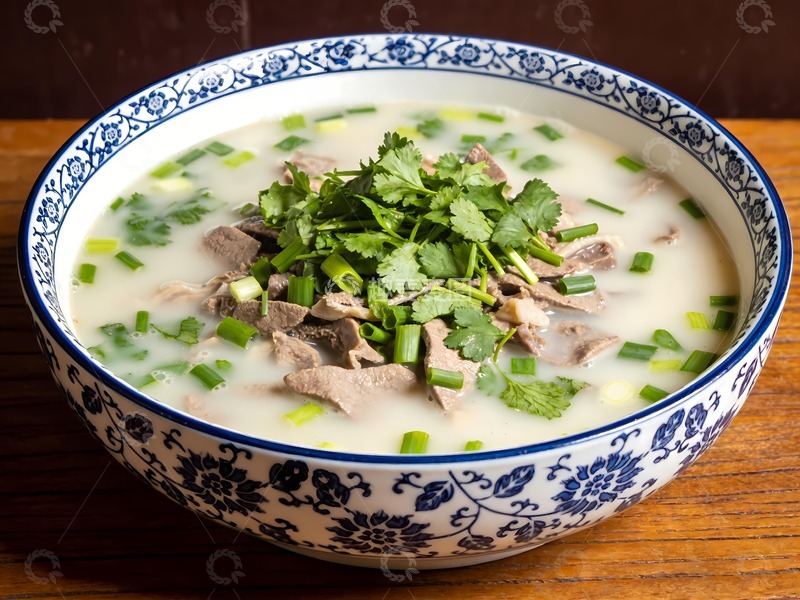 高清大图下载【趣麦麦图】一碗羊肉汤羊杂汤