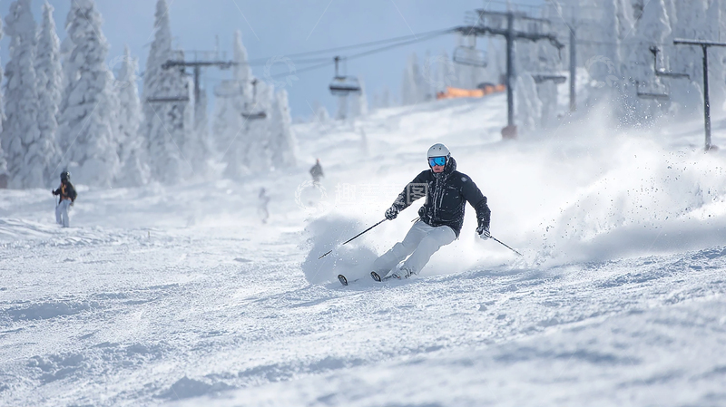 高清大图下载【趣麦麦图】雪地滑行的极致激情