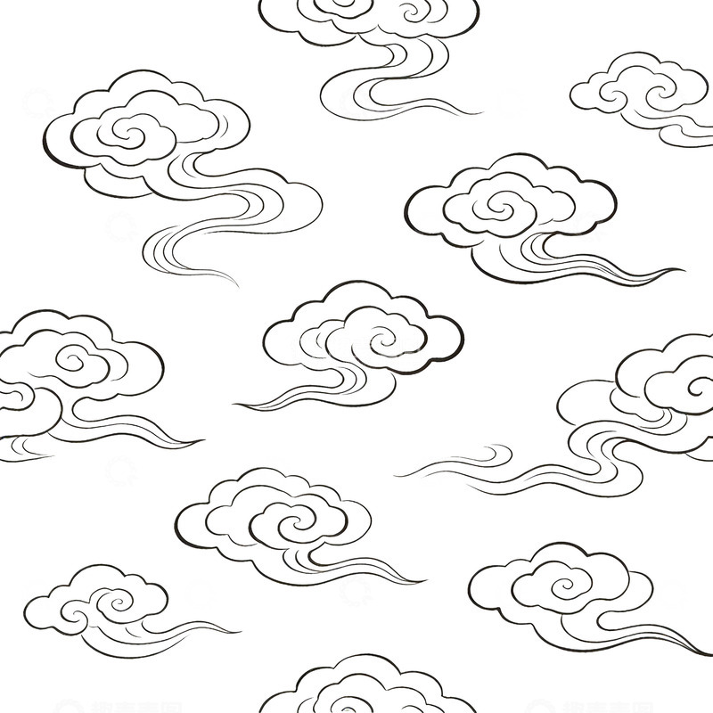 高清大图下载【趣麦麦图】祥云装饰图案