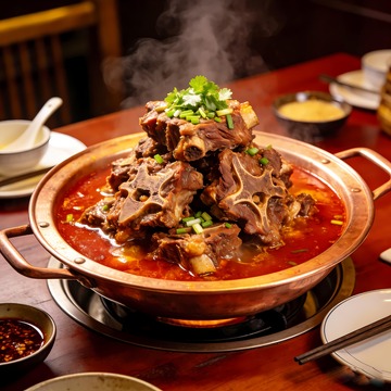 羊蝎子火锅美食