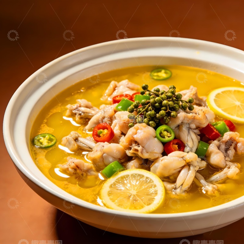高清大图下载【趣麦麦图】酸汤牛蛙金汤牛蛙