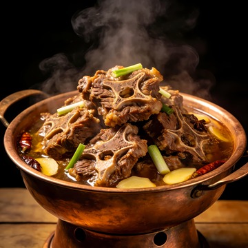 特色美食羊蝎子火锅