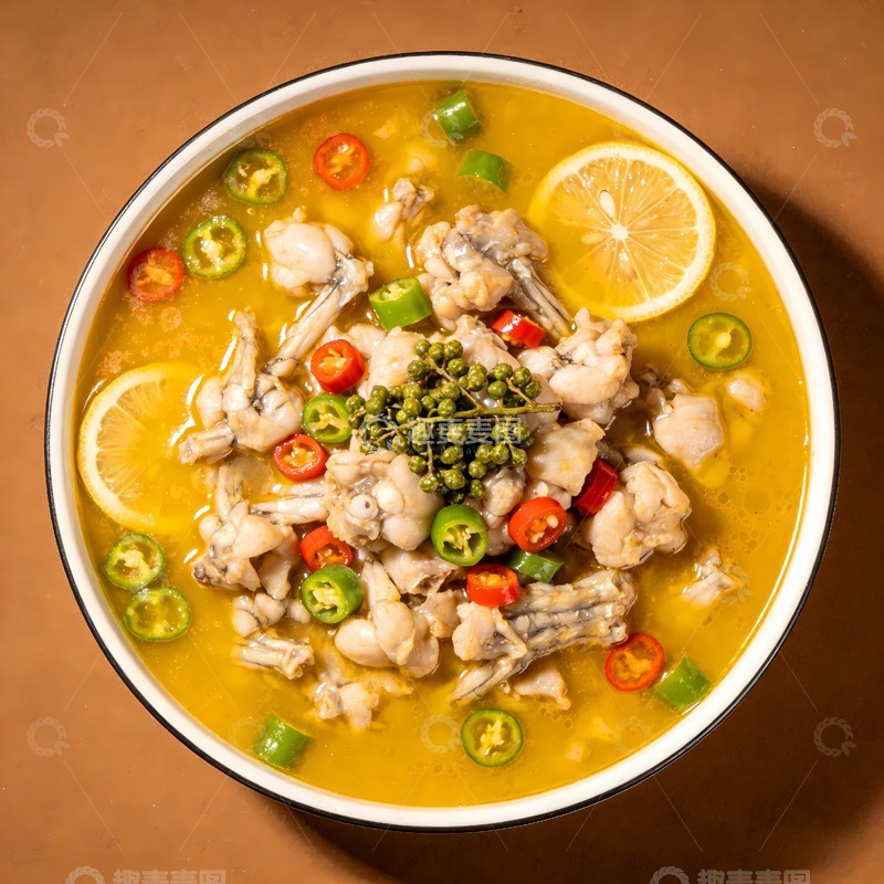 高清大图下载【趣麦麦图】泡椒牛蛙酸汤牛蛙