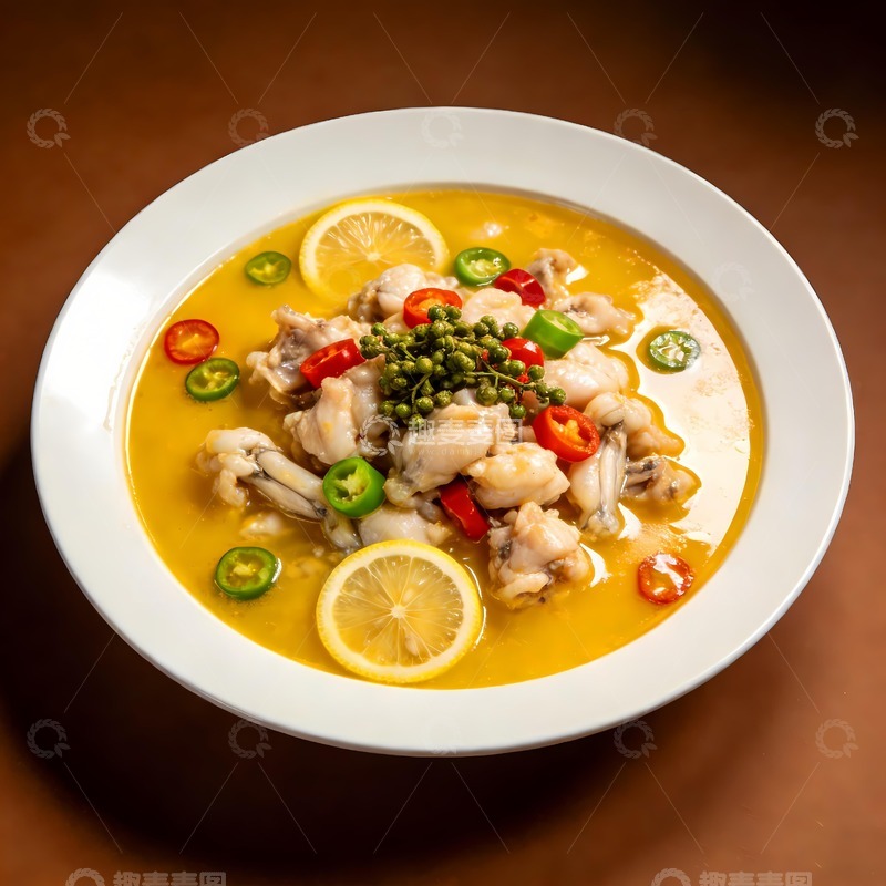 高清大图下载【趣麦麦图】酸汤牛蛙摄影