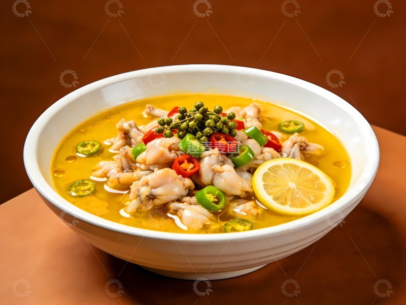 高清大图下载【趣麦麦图】一大碗酸汤牛蛙