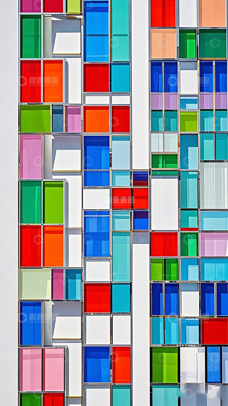 高清大图下载【趣麦麦图】彩色玻璃镶嵌艺术装饰